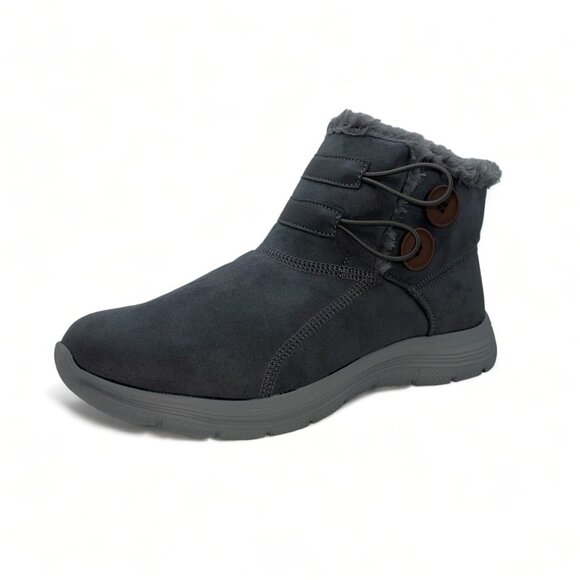 TIOSEBON Women's Winter Ankle Fur Lined Boots Anti-Slip On Resistant Booties Sho - Picture 6 of 14